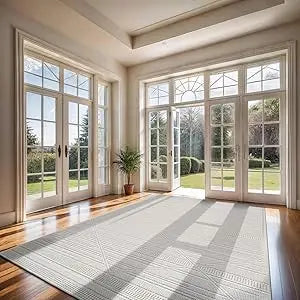 Luxury Modern Swirl Area Rug - High-Low Pile