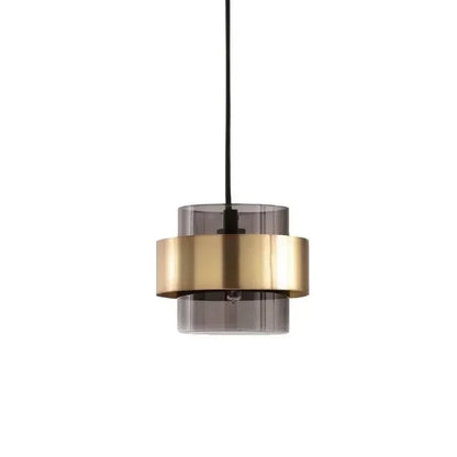 Modern Glass Pendant Light with Gold Accent