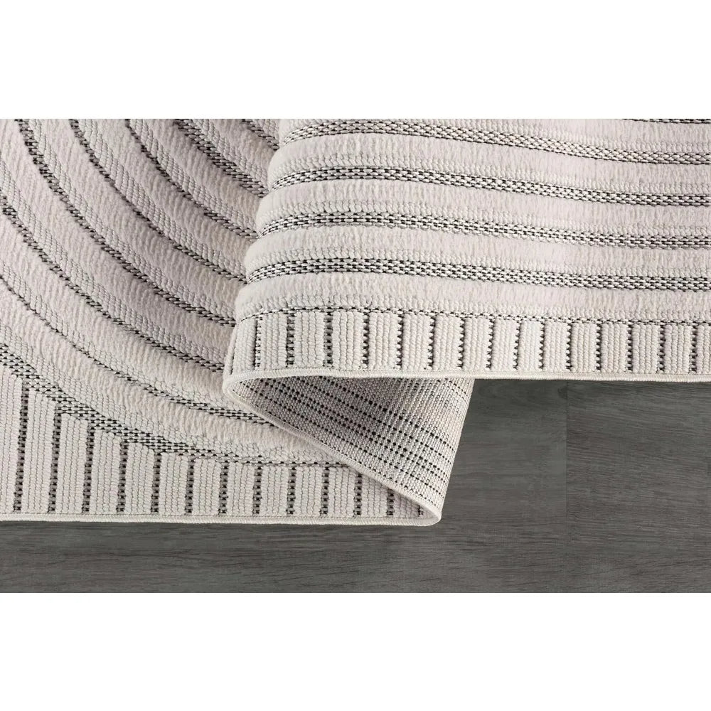 Luxury Modern Swirl Area Rug - High-Low Pile