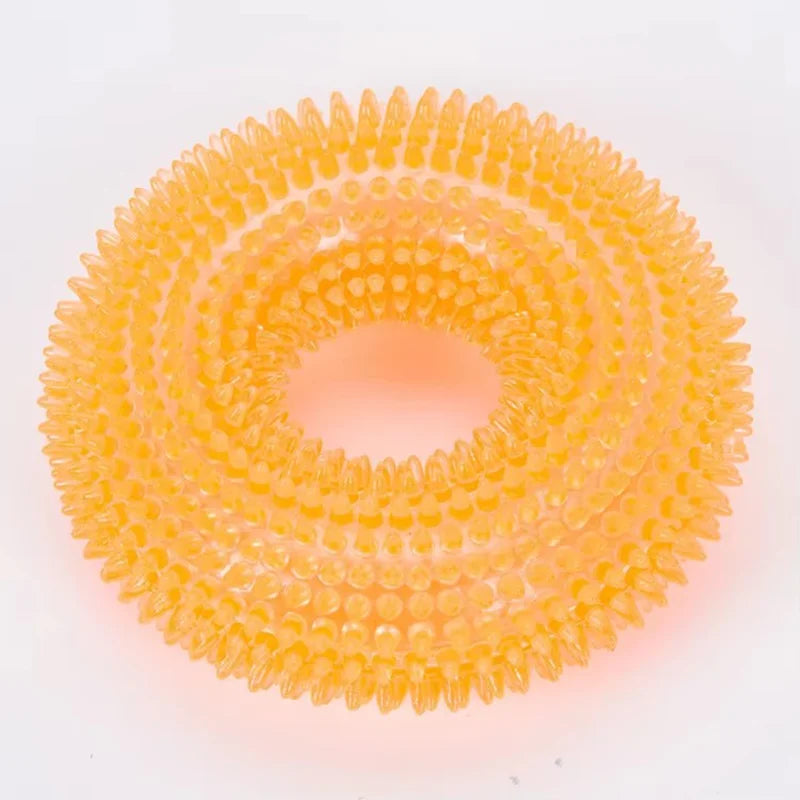 Bristle Ring Dog Toy for Interactive Play