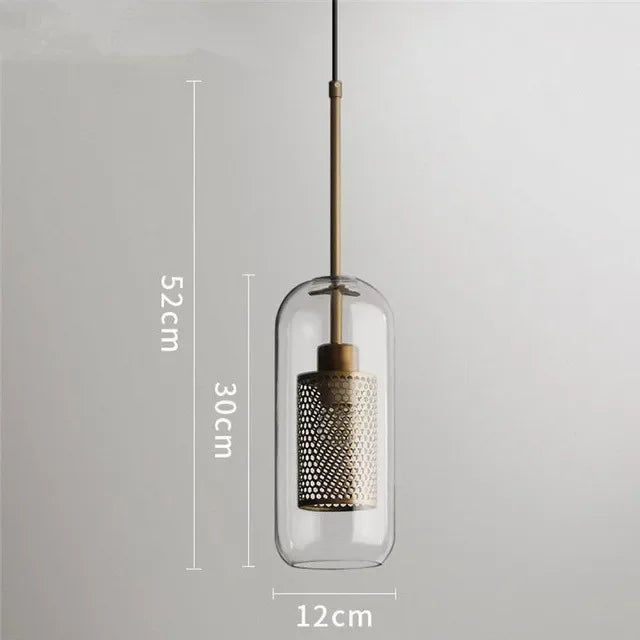 Modern Glass Ball Pendant Lamps Nordic Bedside Kitchen