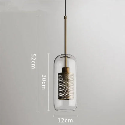 Modern Glass Ball Pendant Lamps Nordic Bedside Kitchen