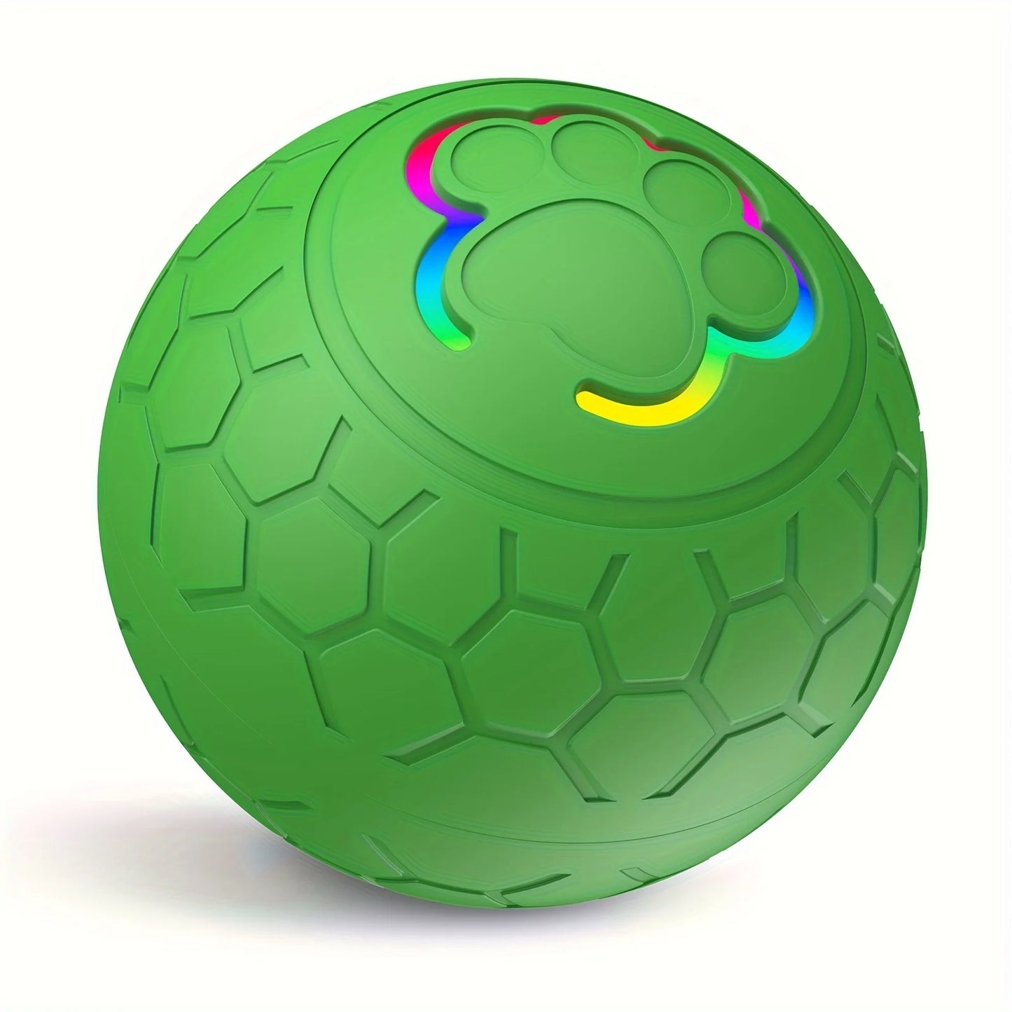 Automatic Bouncing Dog Toy Ball - LED Light Up, USB Rechargeable, Touch-Activated for Dogs & Cats