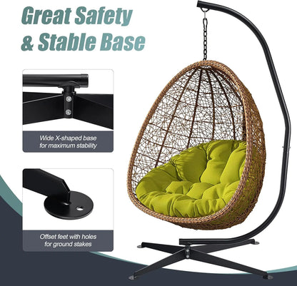 Hammock Chair Stand Only — Adjustable Steel C-Stand
