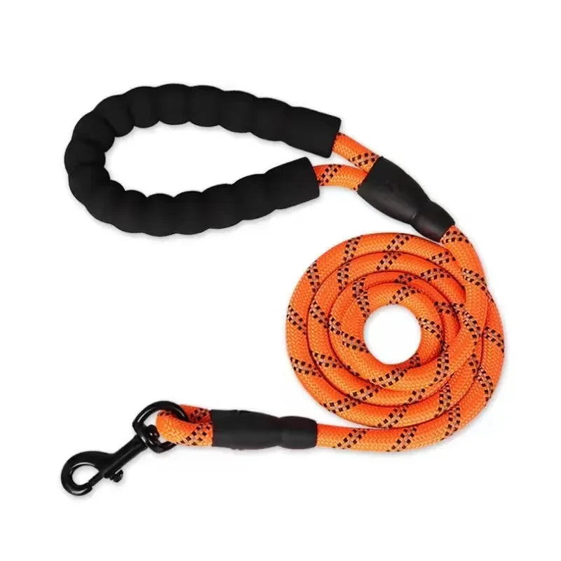 Heavy Duty Nylon Dog Leash — Anti-Tangle & Comfortable Grip