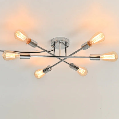 Sleek Minimalist Semi-Flush Mount Chandelier for Lofts & Apartments