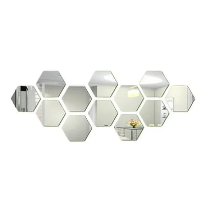 Acrylic Hexagon Mirror Stickers for Modern Wall Styling