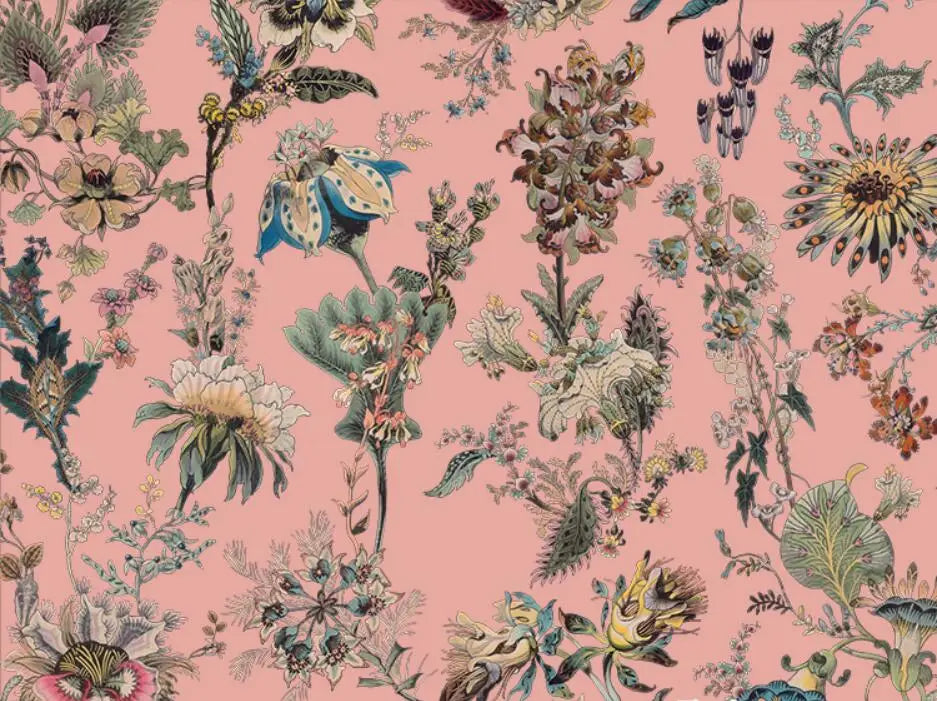 Multicolor Floral Peel & Stick Wallpaper – Vibrant Botanical for Home & Office