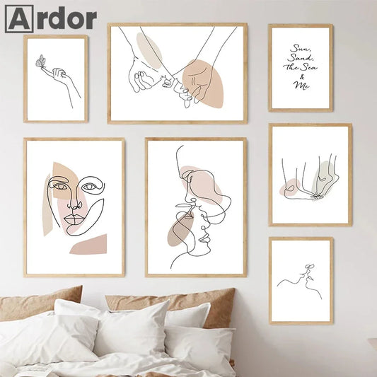 Modern Unframed Three-Panel Canvas Print