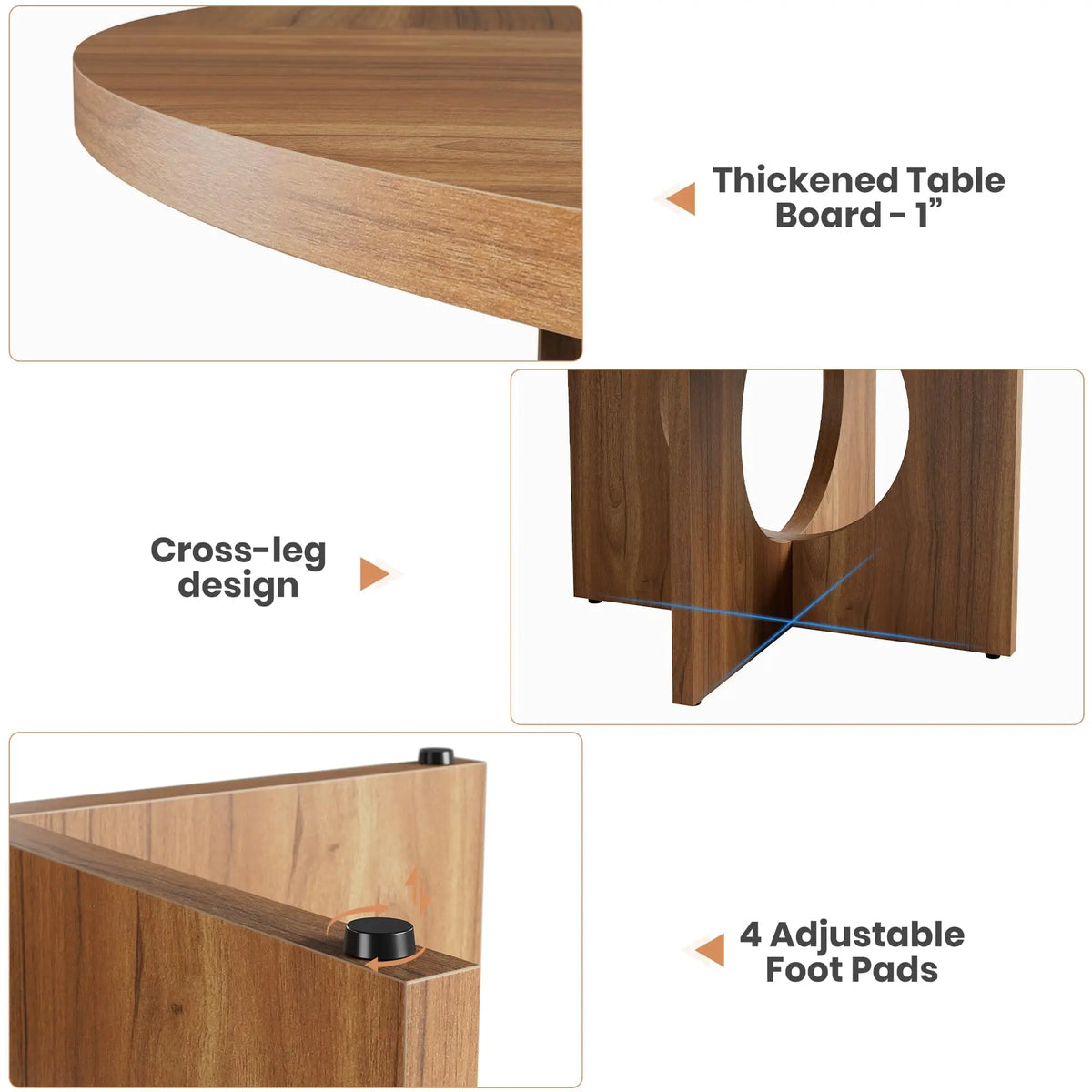 Round Pedestal Dining Table for 4–6
