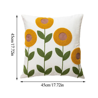 Boho Floral Embroidered 18" Pillow Bundle