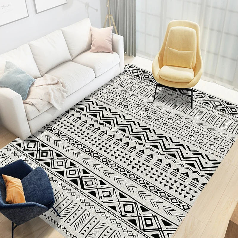 Moroccan Style Beige Area Rug – Soft, Washable, Easy Living