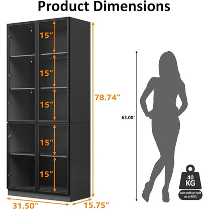 Industrial-Grade, Remote-Controlled Ambiance – Display Case, Bookshelf