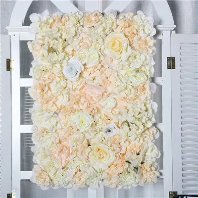 Artificial Silk Rose Flower Wall Panel