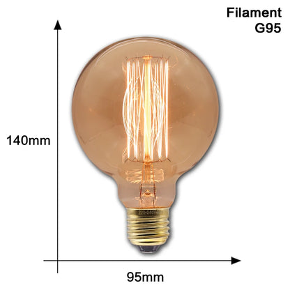 Vintage Edison Bulb - 30,000 Hour Lifespan - E27 Globe LED Bulb