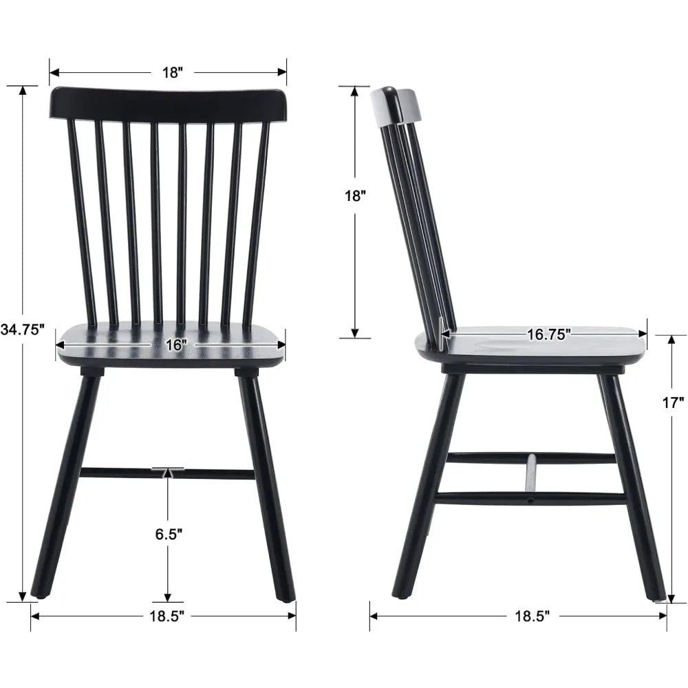 Windsor Dining Chairs Set of 2, French Country