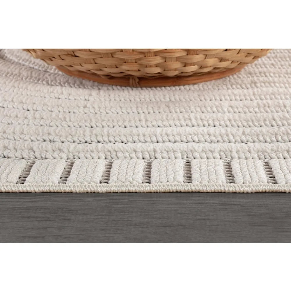 Luxury Modern Swirl Area Rug - High-Low Pile