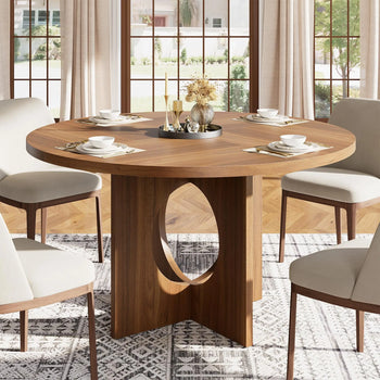 Round Pedestal Dining Table for 4–6
