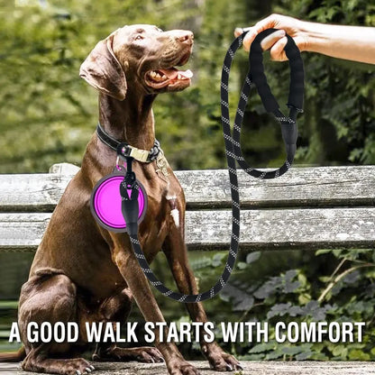 Heavy Duty Nylon Dog Leash — Anti-Tangle & Comfortable Grip