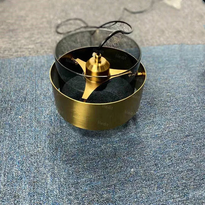 Modern Glass Pendant Light with Gold Accent