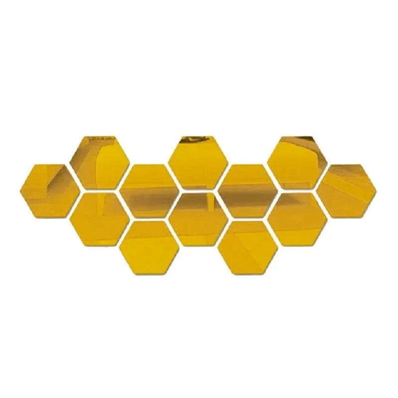 Acrylic Hexagon Mirror Stickers for Modern Wall Styling