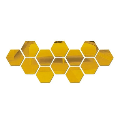 Acrylic Hexagon Mirror Stickers for Modern Wall Styling