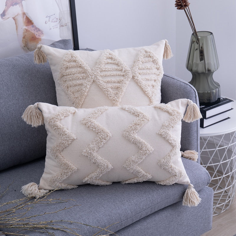 Handmade Tassel Cushion Cover