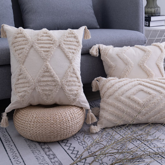 Handmade Tassel Cushion Cover