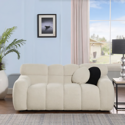 Bold Volume. Soft Soul. Designed for the modern American home, this marshmallow-shaped masterpiece pairs sculptural form with serene comfort