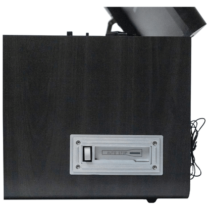 Monument 8-in-1 Wood Music Center Record Player Bluetooth CD Cassette Vinyl Radio