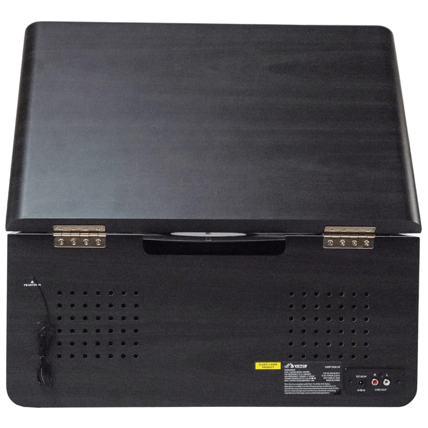 Monument 8-in-1 Wood Music Center Record Player Bluetooth CD Cassette Vinyl Radio