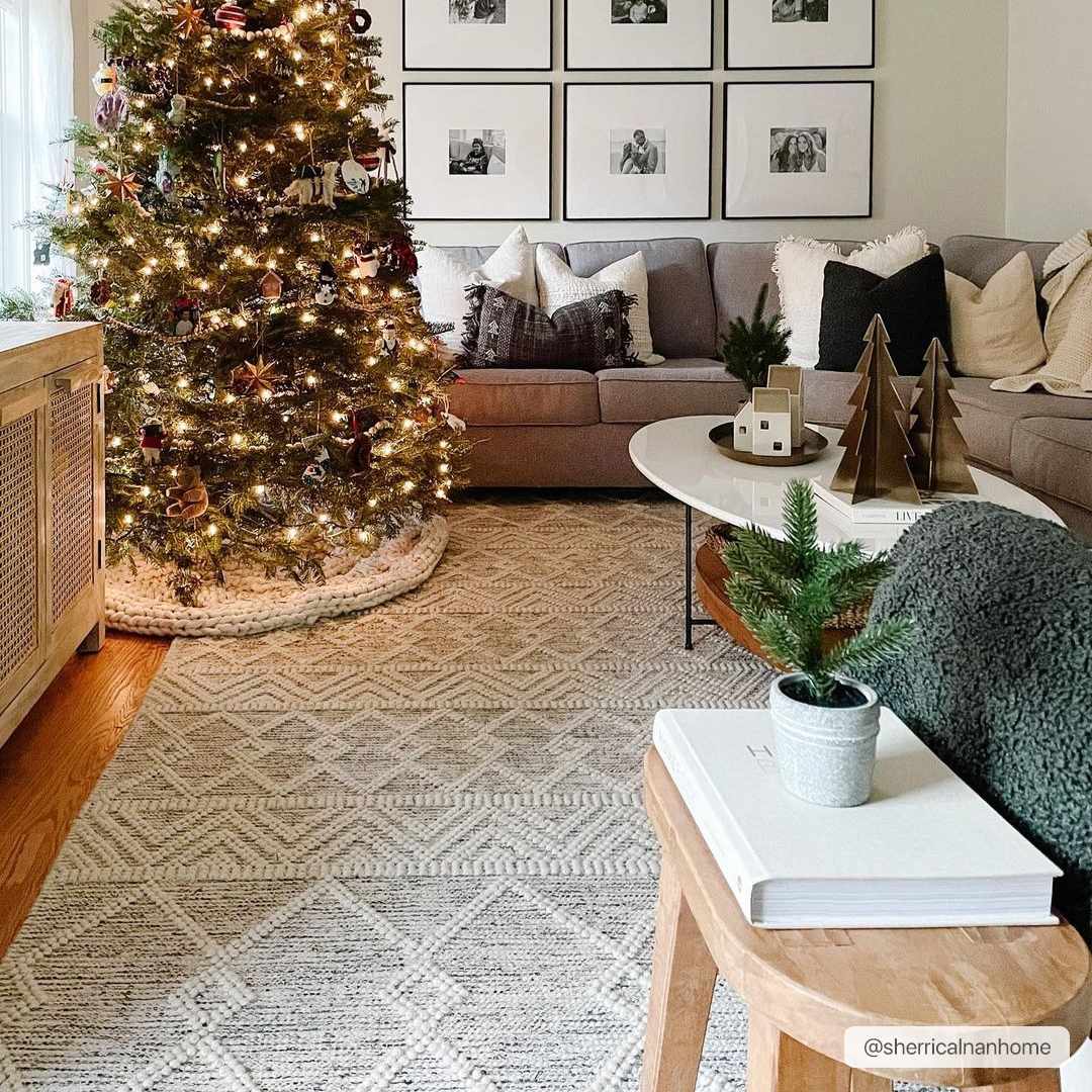 Whittington Moroccan Wool Area Rug – Handcrafted, No-Pile Design