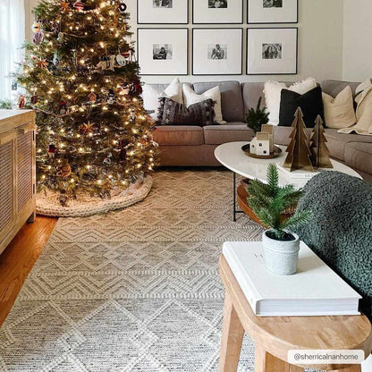 Whittington Moroccan Wool Area Rug – Handcrafted, No-Pile Design