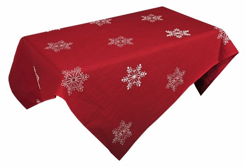 Elegant Christmas Snowflake Tablecloth