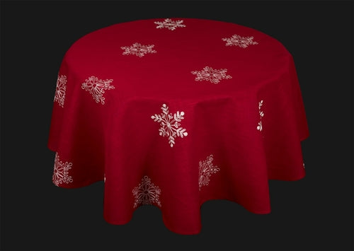 Elegant Christmas Snowflake Tablecloth