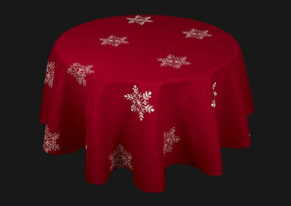 Elegant Christmas Snowflake Tablecloth