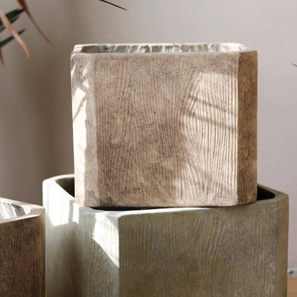 Lightweight Magnesium Clay Planter | Brown Indoor & Outdoor Pot with Drainage