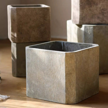 Lightweight Magnesium Clay Planter | Brown Indoor & Outdoor Pot with Drainage