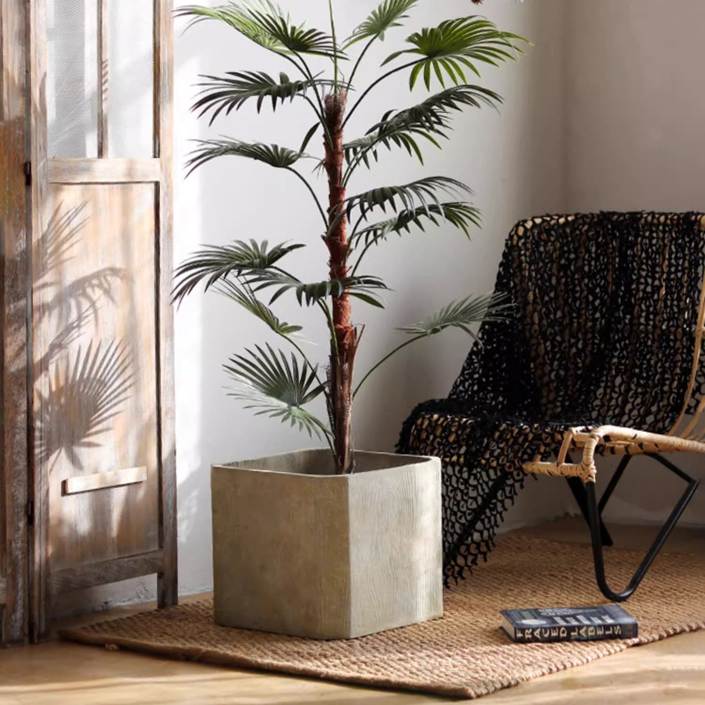 Lightweight Magnesium Clay Planter | Brown Indoor & Outdoor Pot with Drainage