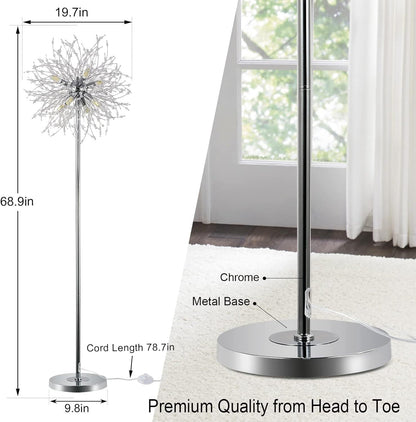 Crystal Floor Lamp, High Pole Lamp, Fireworks Lamp