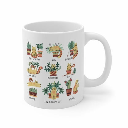 Cat and Plant Lover's Ceramic Mug