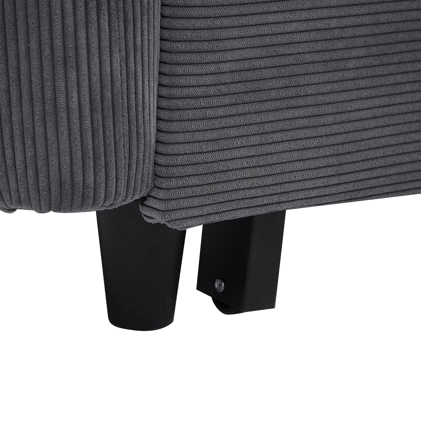 Hudson Modern Dark Grey Loveseat Sleeper in Textured Corduroy