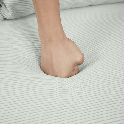 Willow Sage Green Corduroy Loveseat Sleeper - Mid-Century Style