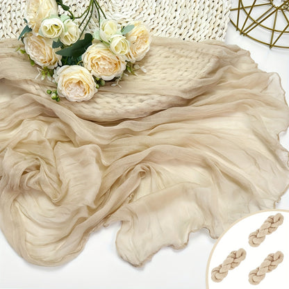Boho Cheesecloth Table Runner | Long Gauze for Wedding & Holiday Decor