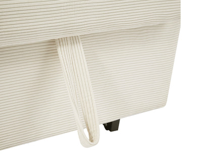 Avery Mid-Century Beige Loveseat Sleeper with Adjustable Backrest