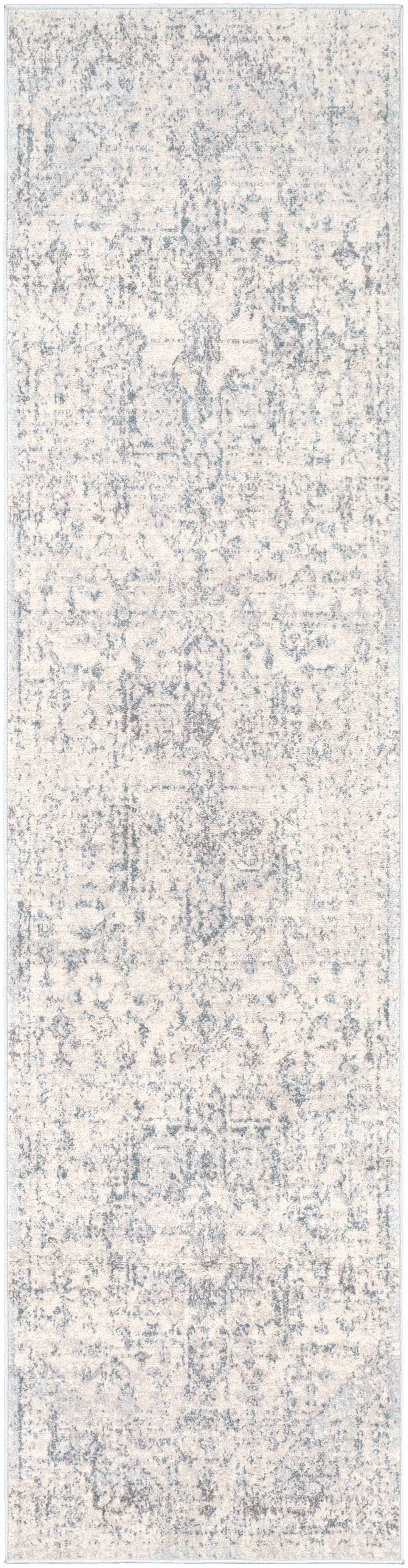 Orrick Modern Farmhouse Medallion Rug – Soft Gray & Cream Persian Design