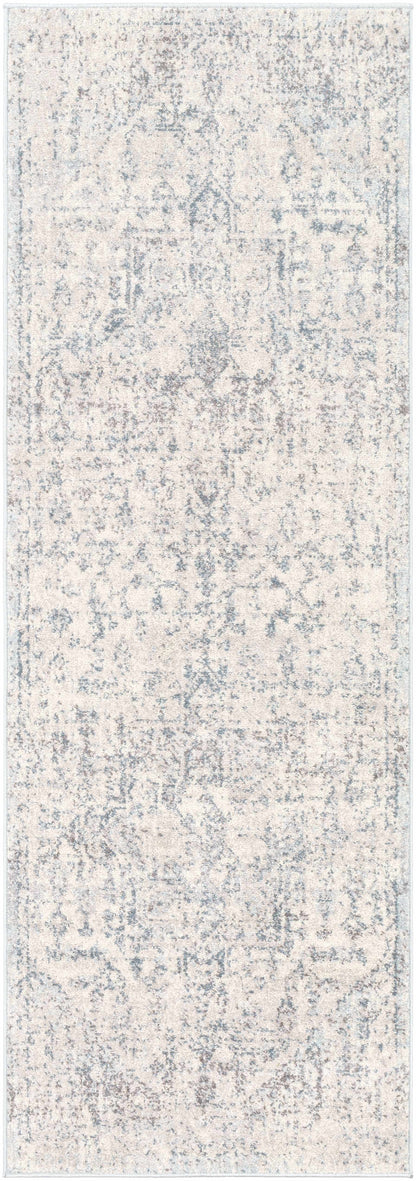 Orrick Modern Farmhouse Medallion Rug – Soft Gray & Cream Persian Design
