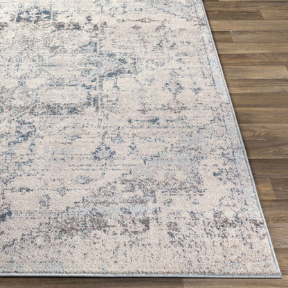 Orrick Modern Farmhouse Medallion Rug – Soft Gray & Cream Persian Design