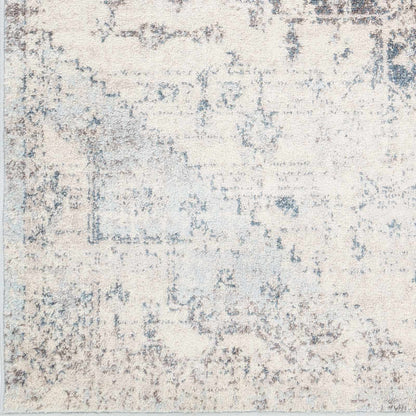 Orrick Modern Farmhouse Medallion Rug – Soft Gray & Cream Persian Design