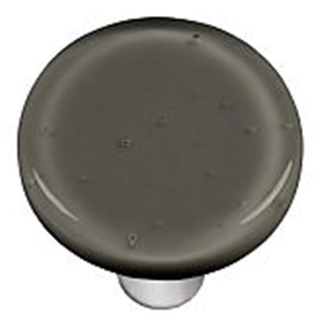 Charcoal Round Glass Cabinet Knobs